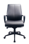  Eurotech Seating Tempur-Pedic Black Leather Mid Back Chair TP350 