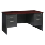  Office Source Bedford 60"W x 24"D Double Pedestal Credenza OSMCD6024 