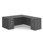  Office Source OS Laminate Collection 71"W x 83"D L-Shaped Desk DBLFLPL101 