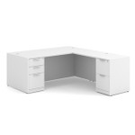  Office Source OS Laminate Collection 71"W x 83"D L-Shaped Desk DBLFLPL101 