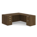  Office Source OS Laminate Collection 71"W x 83"D L-Shaped Desk DBLFLPL101 
