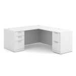  Office Source OS Laminate Collection the 66"W x 77"D L-Shaped Desk DBLFLPL102 