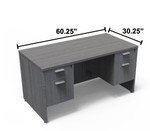  i5 Industries Kai Laminate Suspended Pedestal Office Desk D3060P-1 