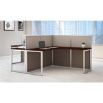 Bush Business Furniture Bush Easy Office Two Person L Shaped Collaborative Workstation 