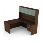  i5 Industries Kai L-Desk with Glass Door Hutch DH6672P-2 