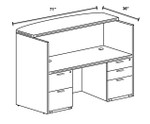  i5 Industries Kai Small Laminate Guest Reception Desk with Storage RD3071P-2 