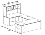  i5 Industries Kai Reversible U-Desk Typical UDH71102P-12 