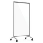  Office Source Spry Clear Acrylic 36"W Mobile Space Divider MCAB3672 
