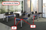  Office Source 4 Training Room Table Package OST22 