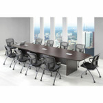  Office Source OS Laminate 16' Boat Shaped Boardroom Table PLCB16 (Available with Power!) 