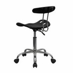  Flash Furniture Black and Chrome Task Chair 