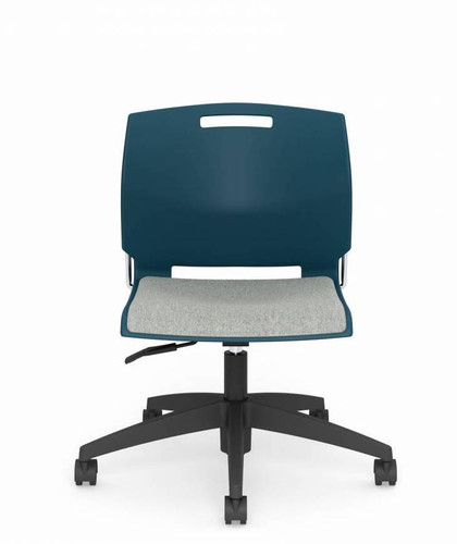 Global Total Office Global Popcorn Armless Task Chair with Upholstered Seat 6743 