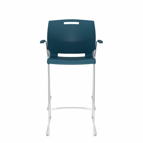 Global Total Office Global Popcorn Wipe Clean Poly Shell Bar Stool with Arms 6710BS Global Total Office Global Popcorn Wipe Clean Poly Shell Bar Stool with Arms 6710BS