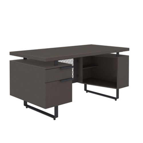  Office Source Palisades Gauntlet Gray Floating Top Executive Desk EV6030SP 