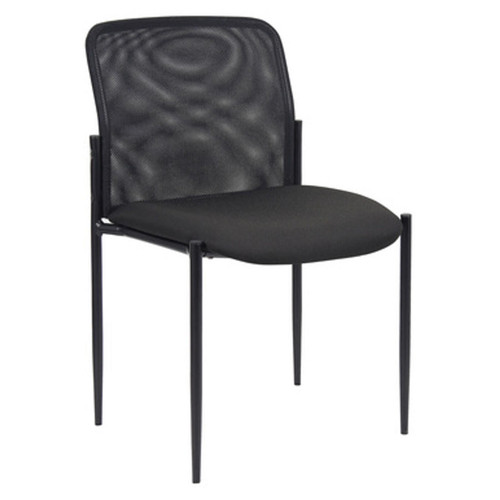  Office Source Crossway Armless Mesh Back Stack Chair with Fabric  Seat 2028F 