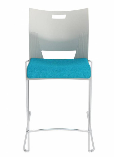 Global Total Office Global Duet Series 6663 Stacking Counter Height Bar Stool with Upholstered Seat