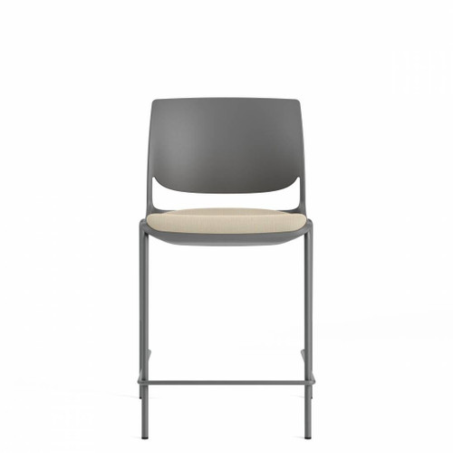 Global Total Office Global Rebound Armless Counter Height Stool with Upholstered Seat R5CSNPU 