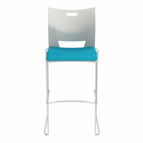 Global Total Office Global Duet Series Armless Barstool with Upholstered Seat 6633