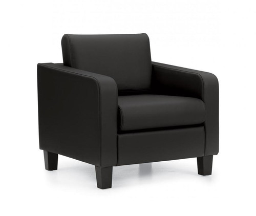  Offices To Go Black Luxhide Lounge Chair 13051 