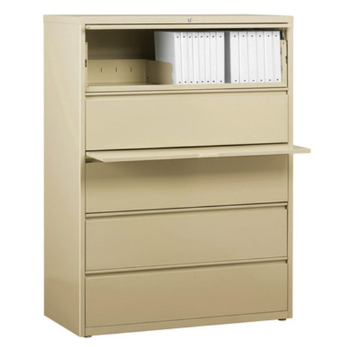  Office Source 5 Drawer Heavy Duty Steel Lateral File Cabinet OSL5DRW42 