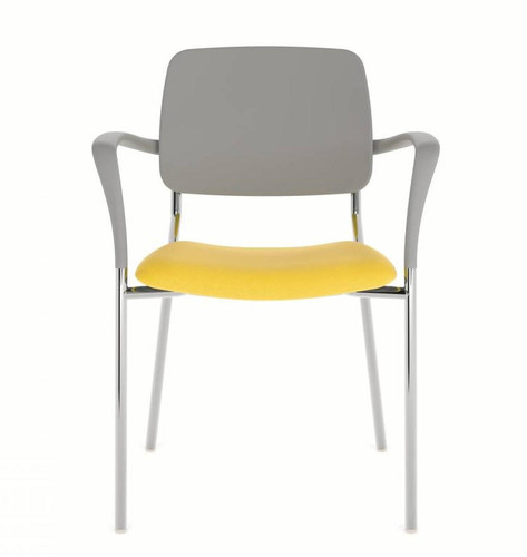 Global Total Office Global Care Willow Healthcare Vinyl Seat Stack Chair with Polypropylene Back W5APUG (2 Pack!) 