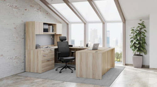  Office Source OS Laminate Contemporary U-Shaped Desk OSTYP307 