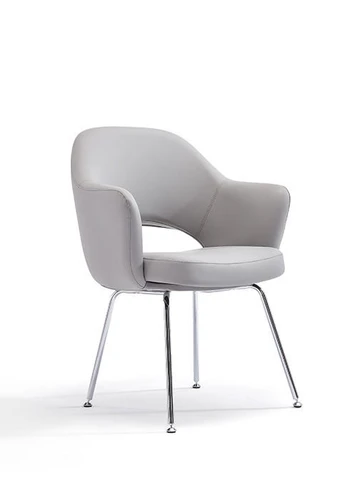 Woodstock Marketing Melanie Mid Century Modern Leather Stationary Conference Chair (2 Pack!)