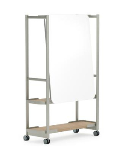 Global Total Office Global Collaborative Spaces Collection 48"W Combo Whiteboard Cart SCCCW1848 