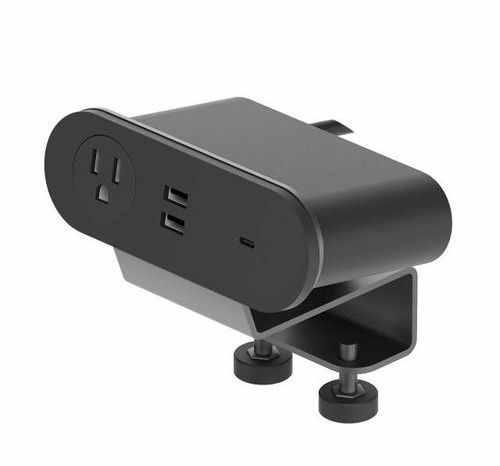 Global Total Office Global Nik Clamp On Power Module (1 Power, 1 USB-A, 1 USB-C) 