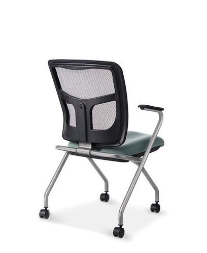  OM Seating Yes Series Flip Seat Mesh Back Nesting Chair with Arms YS70N 