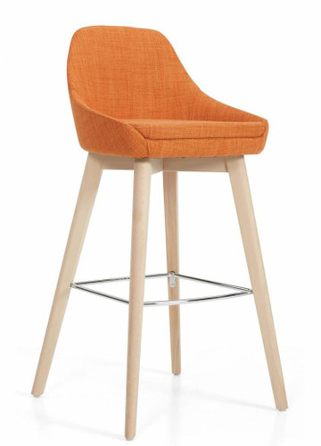 Global Drift Series Contemporary Wood Base Counter Height Stool 8052