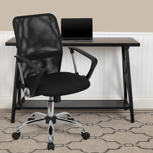 Flash Furniture Black Mesh Computer Task Chair with Chrome Base Flash Furniture Black Mesh Computer Task Chair with Chrome Base