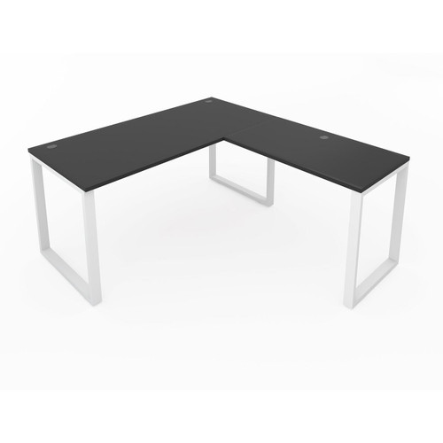  i5 Industries Fusion Reversible 72x78 Laminate L Shaped Desk with Metal Legs 
