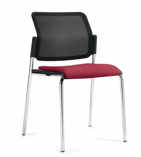 Global Sonic Armless Mesh Back Stacking Chair with