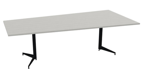 Global Total Office Global Anywhere Collection Wedge Shaped Boardroom Table with Tapered Metal Blade Bases (Size & Finish Options!) 