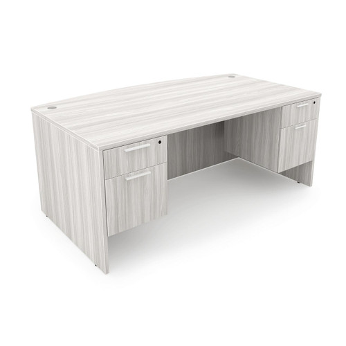 i5 Industries Rayne 71x78 Reversible Bow Front L-Desk with