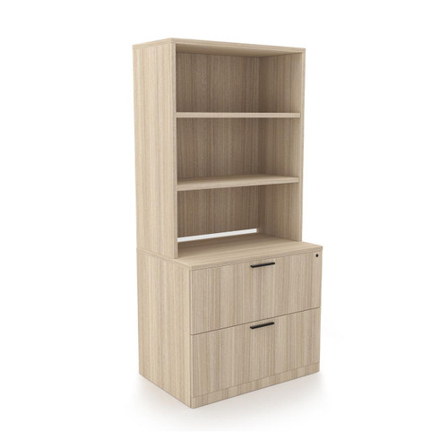 i5 Industries Rayne 2-Drawer Lateral File Cabinet with Open Hutch Topper RN-L36P-1 i5 Industries Rayne 2-Drawer Lateral File Cabinet with Open Hutch Topper RN-L36P-1