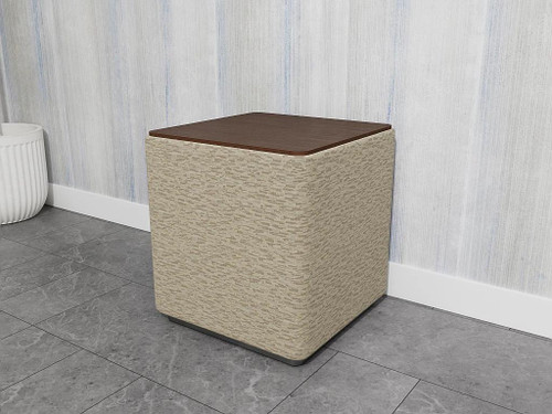  Lesro Bloom Collection Upholstered Cube Shape Accent Table with Laminate Top PF0820 