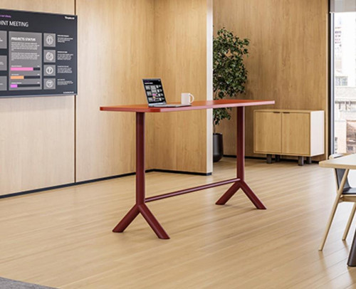  SurfaceWorks 24"D x 72"W x 42"H Journey Standing Height Touchpoint Table with Knife Edge 