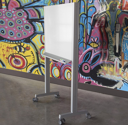 SurfaceWorks Dewey 20"D x 40"W x 75"H Mobile Marker Board Connection Cart SurfaceWorks Dewey 20"D x 40"W x 75"H Mobile Marker Board Connection Cart