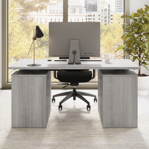 Bush Business Furniture Stratus 60W x 30D Electric Height Adjustable Standing Desk with Drawers Bush Business Furniture Stratus 60W x 30D Electric Height Adjustable Standing Desk with Drawers