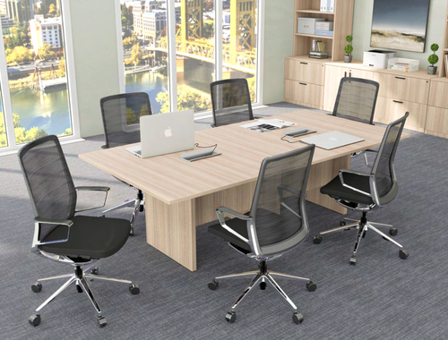 i5 Industries Rayne 8' x 4' Powered Rectangular Conference Table RN-CT96-PW