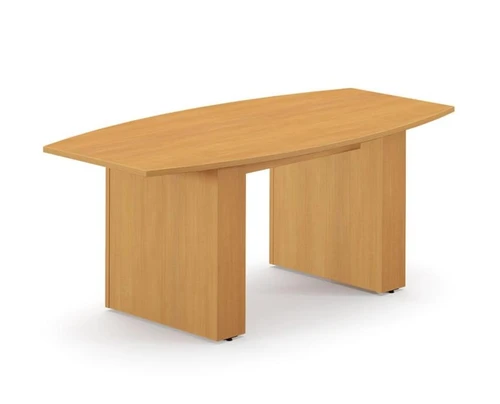 HPFI Furniture 72"W x 36"D Small Boat Shaped Conference Table with Box Bases- HPFI Hyperwork Collection 