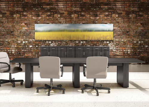 HPFI Furniture 8' Expandable Rectangular Top Conference Table with Box Legs - HYPFI Hyperwork Collection ET4896-B 
