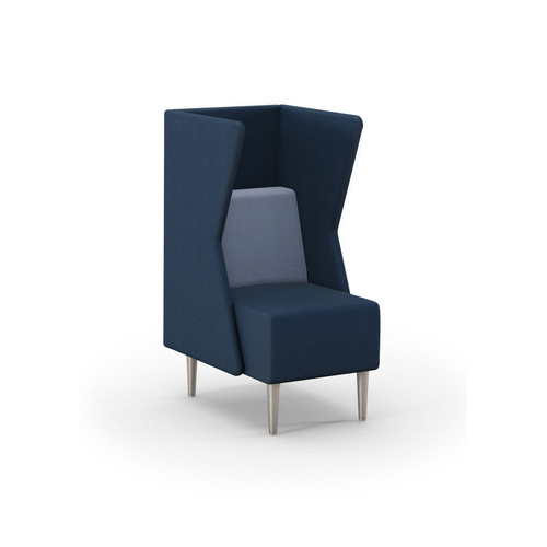 Two-Tone Upholstered Club Chair with Privacy Panels - HPFI Eve Harbor Model 5817