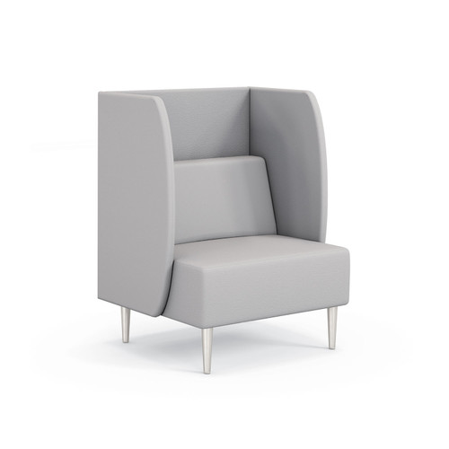 Wide Seat Two-Tone Lounge Chair with Privacy Panels - HPFI Eve Harbor 5870