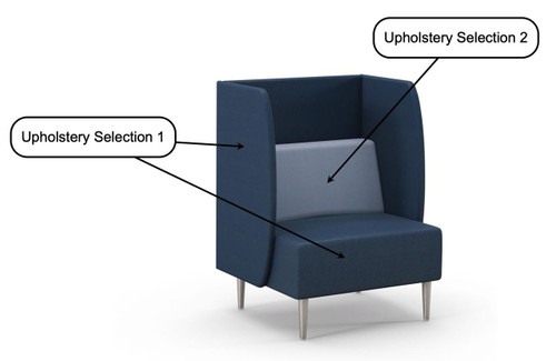 HPFI Furniture Wide Seat Two-Tone Lounge Chair with Privacy Panels - HPFI Eve Harbor 5870 