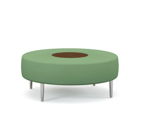 HPFI Furniture HPFI Eve Lounge Collection 48" Round Ottoman Style Coffee Table with 18" Laminate Center 