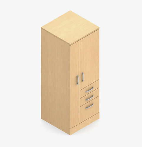 Global Adaptabilities 20"D Personal Storage Tower with Hanging Rod, Storage, and Organizing Drawers A20PTBBF