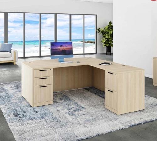 i5 Industries Rayne 71"D x 78"W Reversible L-Desk with Storage Modules RN-D7178P-4 